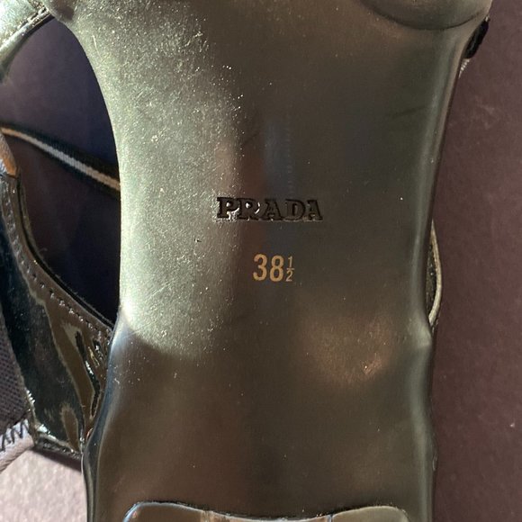 PRADA Black Kitten Heel Slingback Sandal - Picture 5 of 6